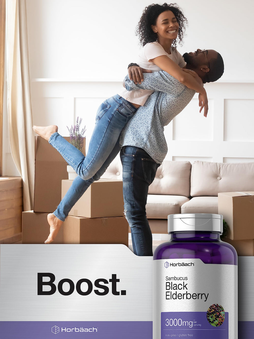 Horbäach elderberry bottle is travel-friendly for busy days.