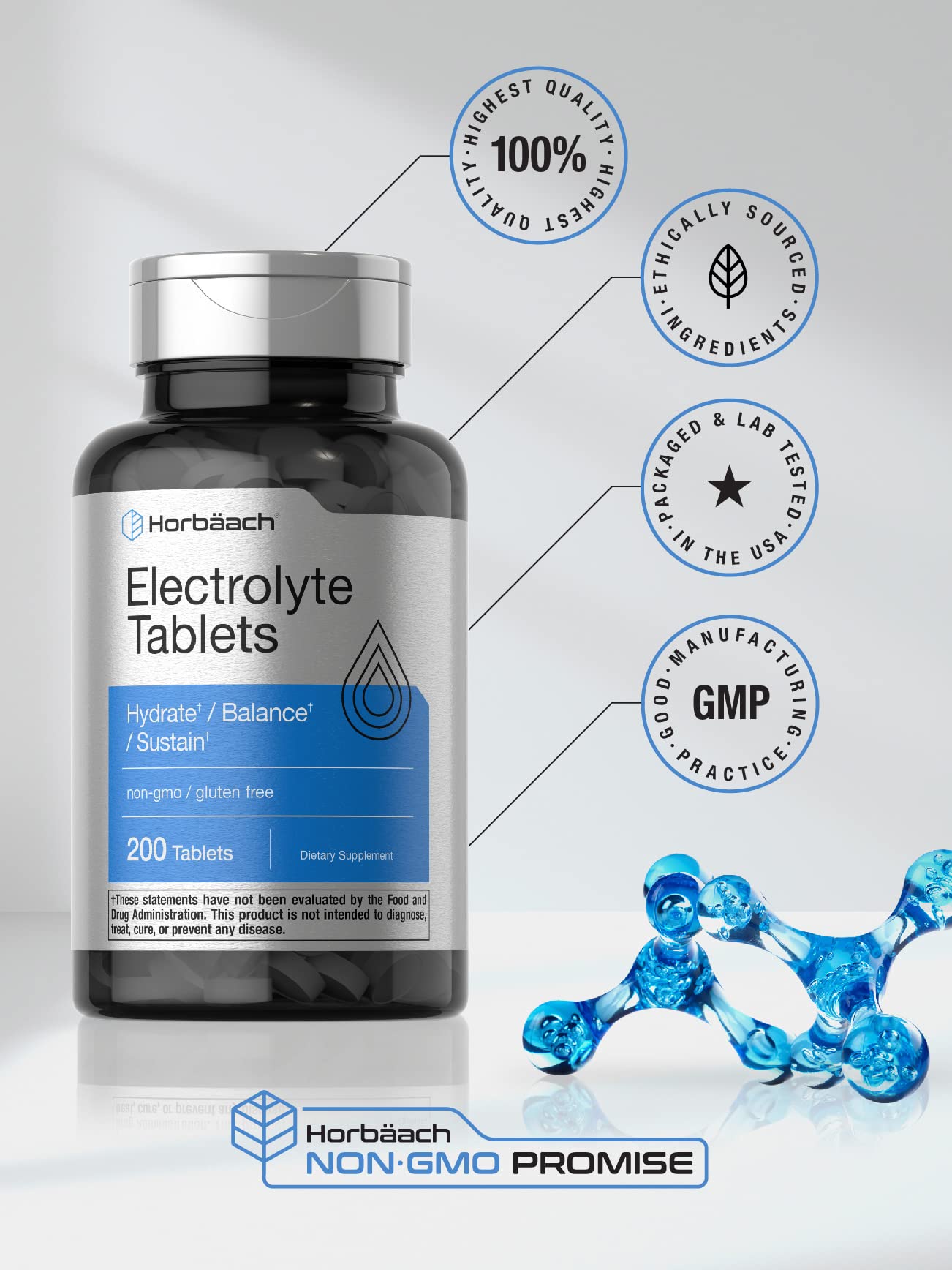 Dissolving tablets in water showing quick hydration transformation