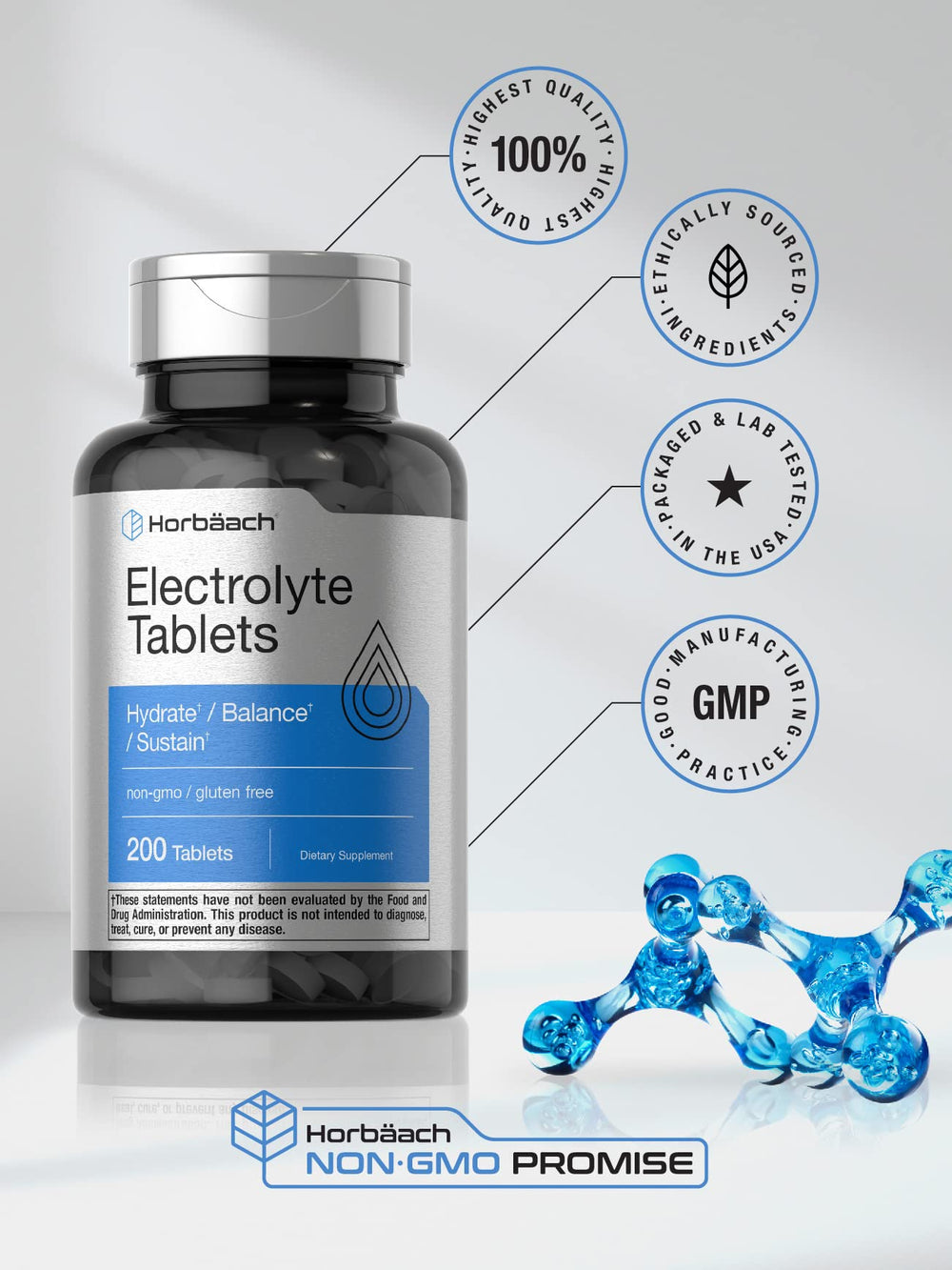 Dissolving tablets in water showing quick hydration transformation