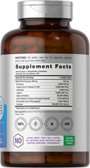 Horbaach Essential Digestive Enzymes nutrition label highlights gluten-free and non-GMO ingredients