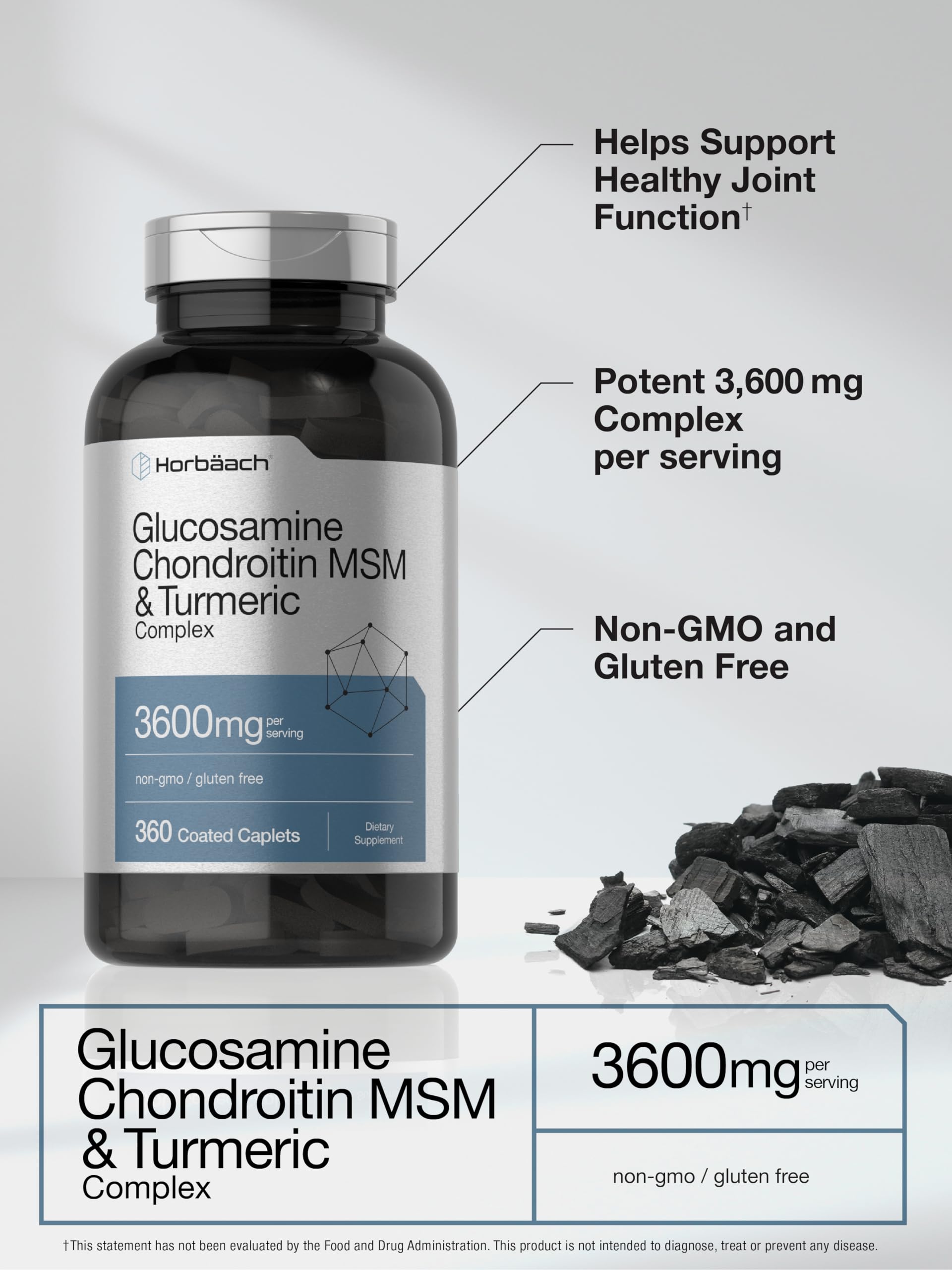 Capsules in Horbaach bottle illustrate easy daily dosing for routine use