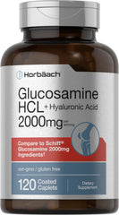 Horbäach Glucosamine HCL bottle front highlighting joint support