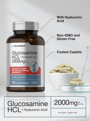 Horbäach Glucosamine HCL hyaluronic acid symbol image communicates added joint support