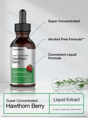 Label on Horbaach Hawthorn Berry Extract highlighting gluten-free and non-GMO