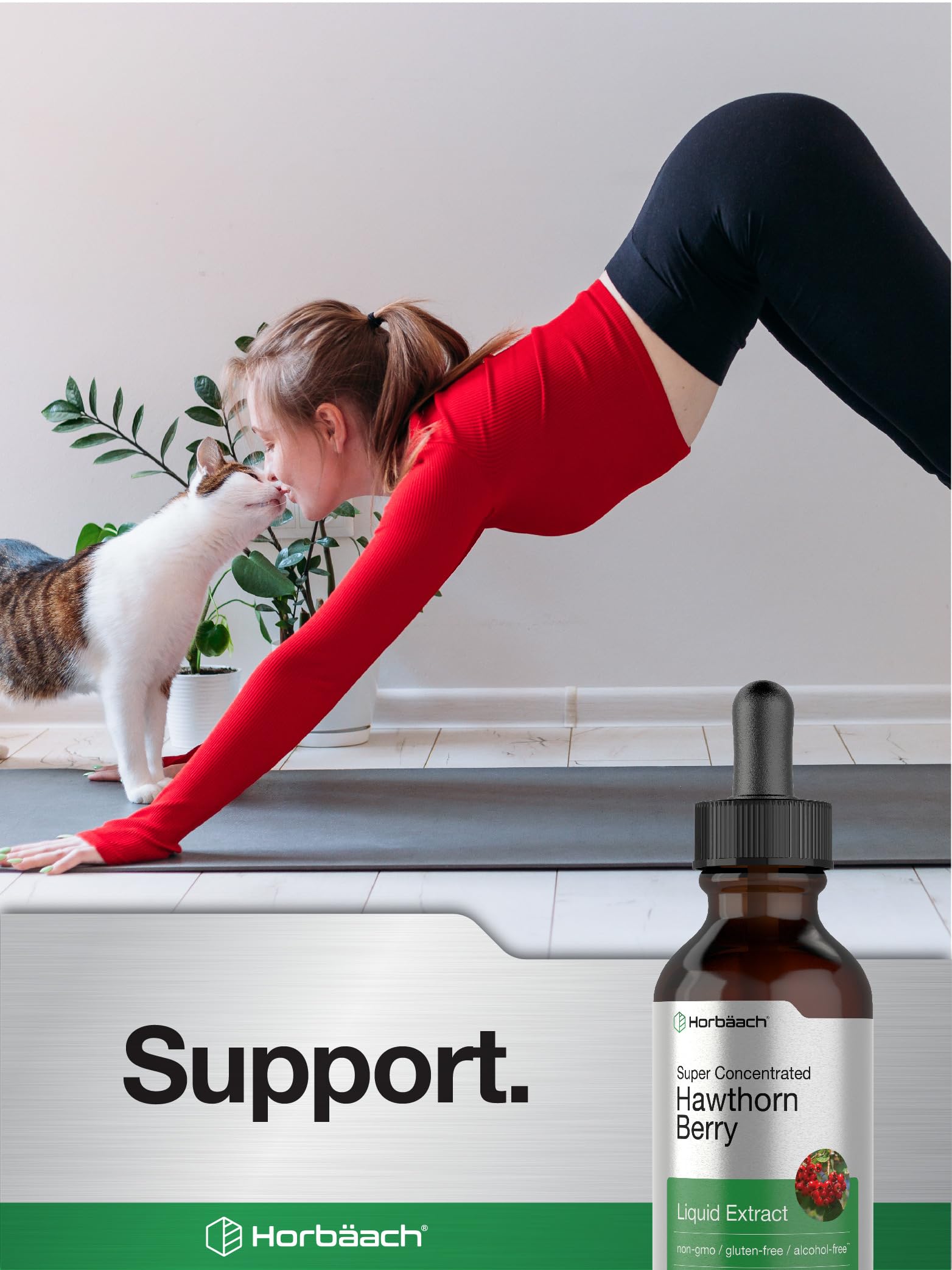 Vegetarian Horbaach Hawthorn Berry Extract packaging for dietary flexibility