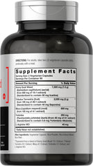 Horbäach Horny Goat Weed Complex bottle back label — clear ingredient details and purity