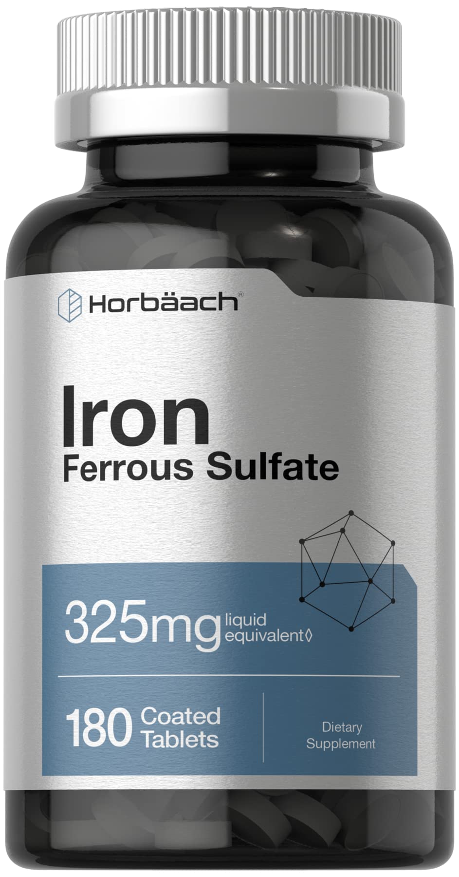 Horbäach Iron Ferrous Sulfate bottle for daily iron support
