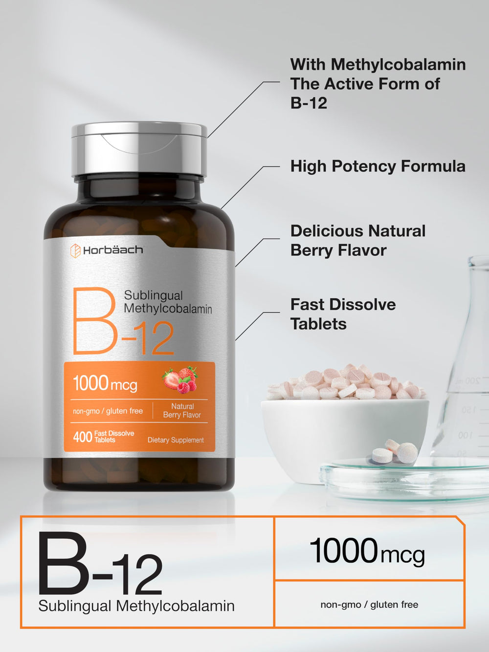 Lab-tested Horbaach ingredients seal on packaging for quality assurance
