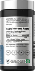 Horbäach Lithium Orotate 130 mg capsules ready for daily use