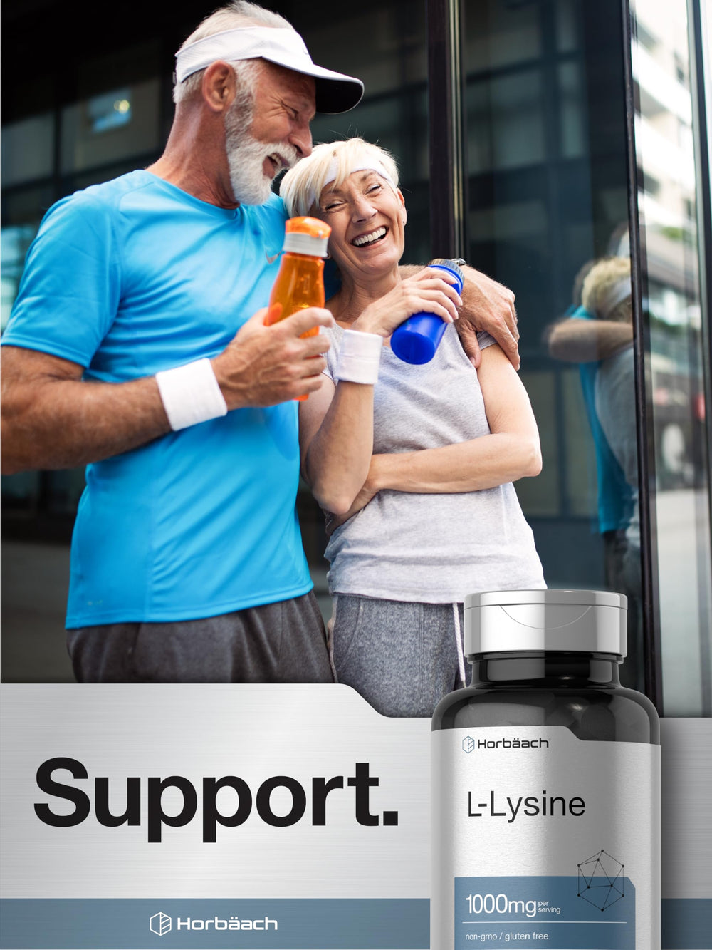 Horbäach L-Lysine vegetarian formula suitable for plant-based diets.