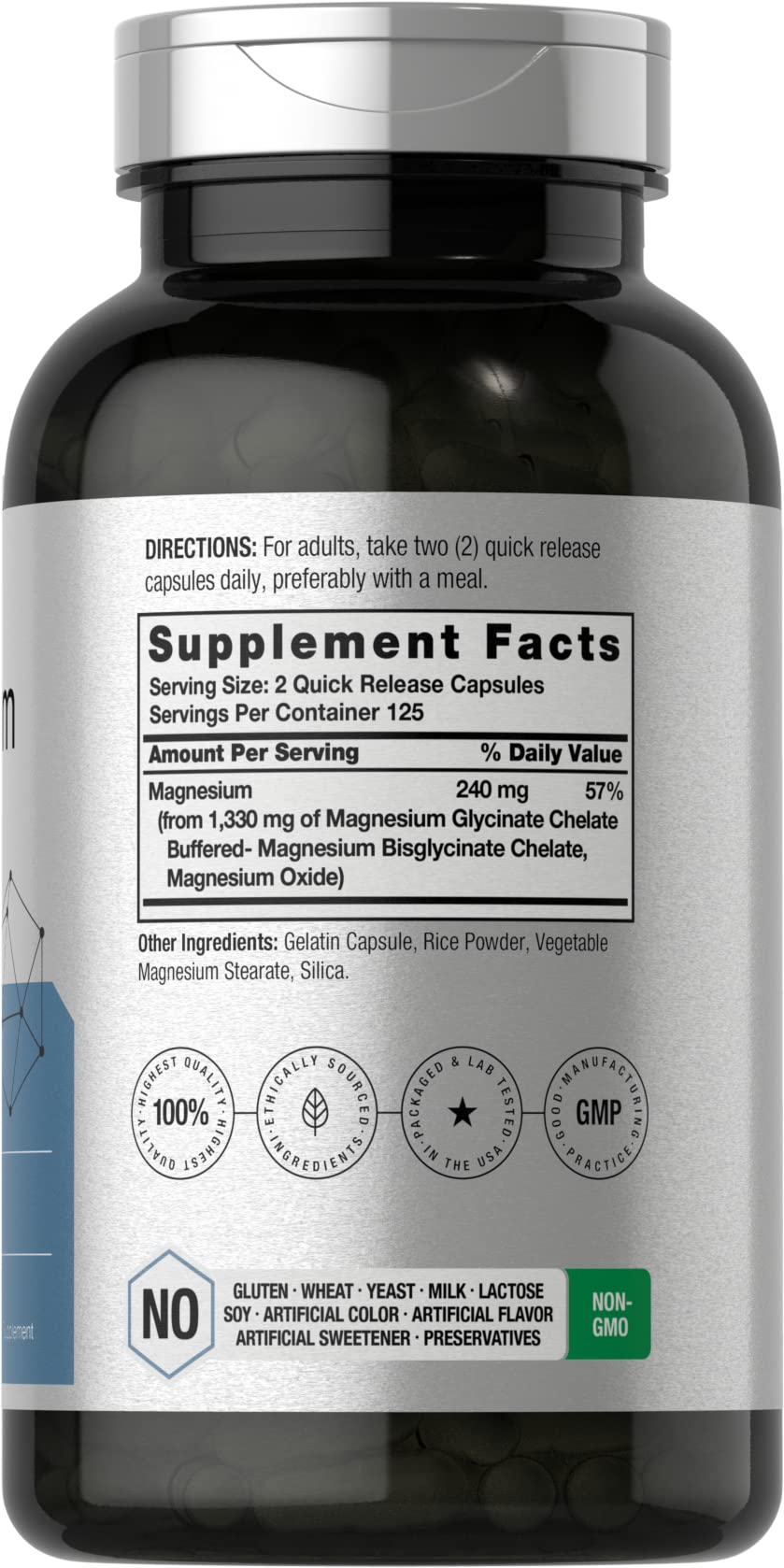 Horbaach Magnesium Glycinate capsules ready for quick daily intake