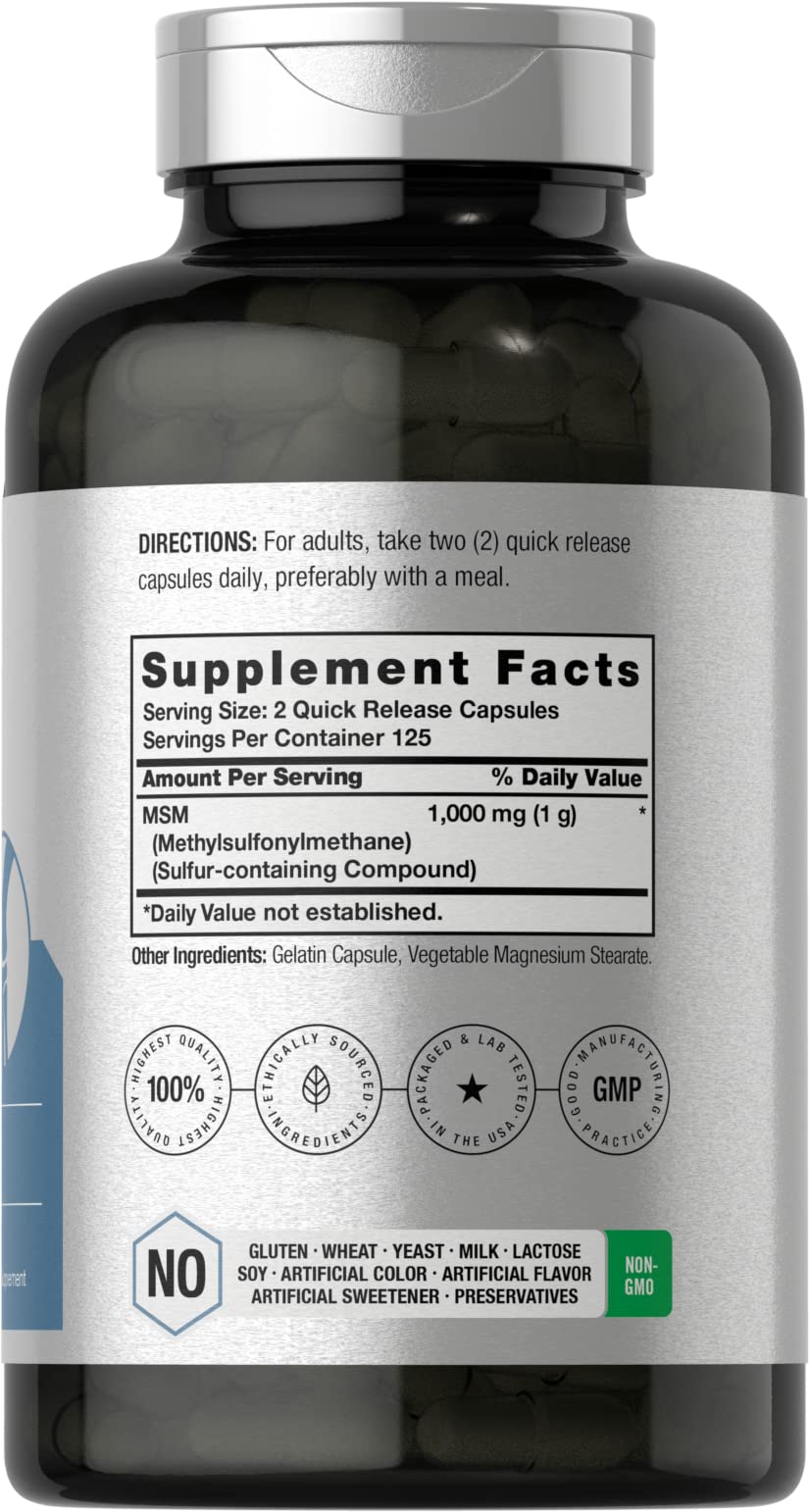 Horbäach MSM capsules close-up highlighting quick-release design