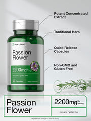 Horbäach Passion Flower Capsules closeup shows capsules ready for daily use.