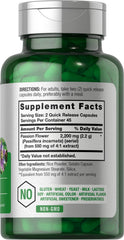 Horbäach Passion Flower Capsules label highlights non-GMO and gluten-free qualities.