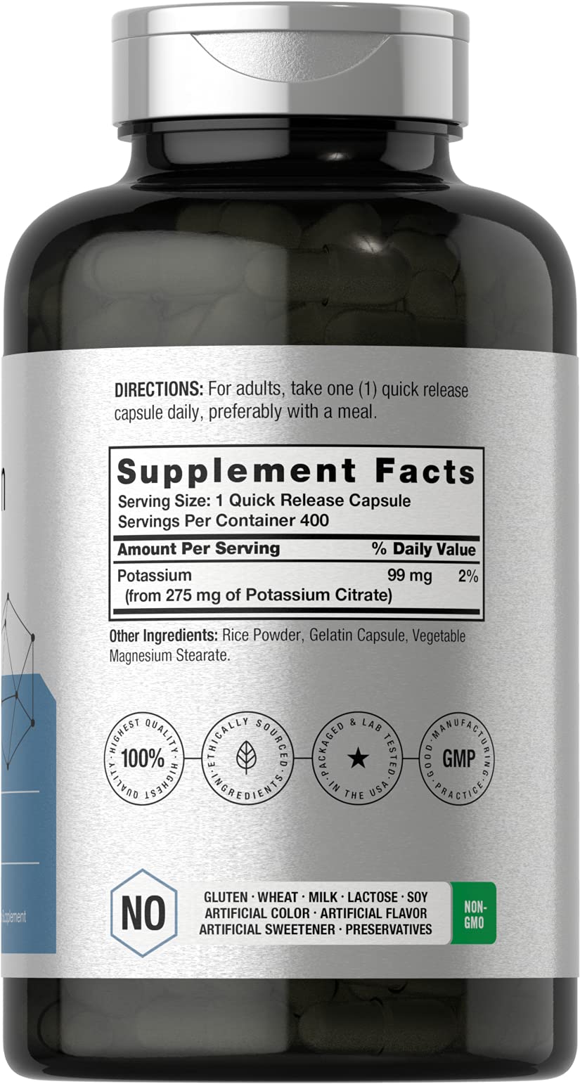 Horbäach potassium citrate capsules close-up for convenient daily use.