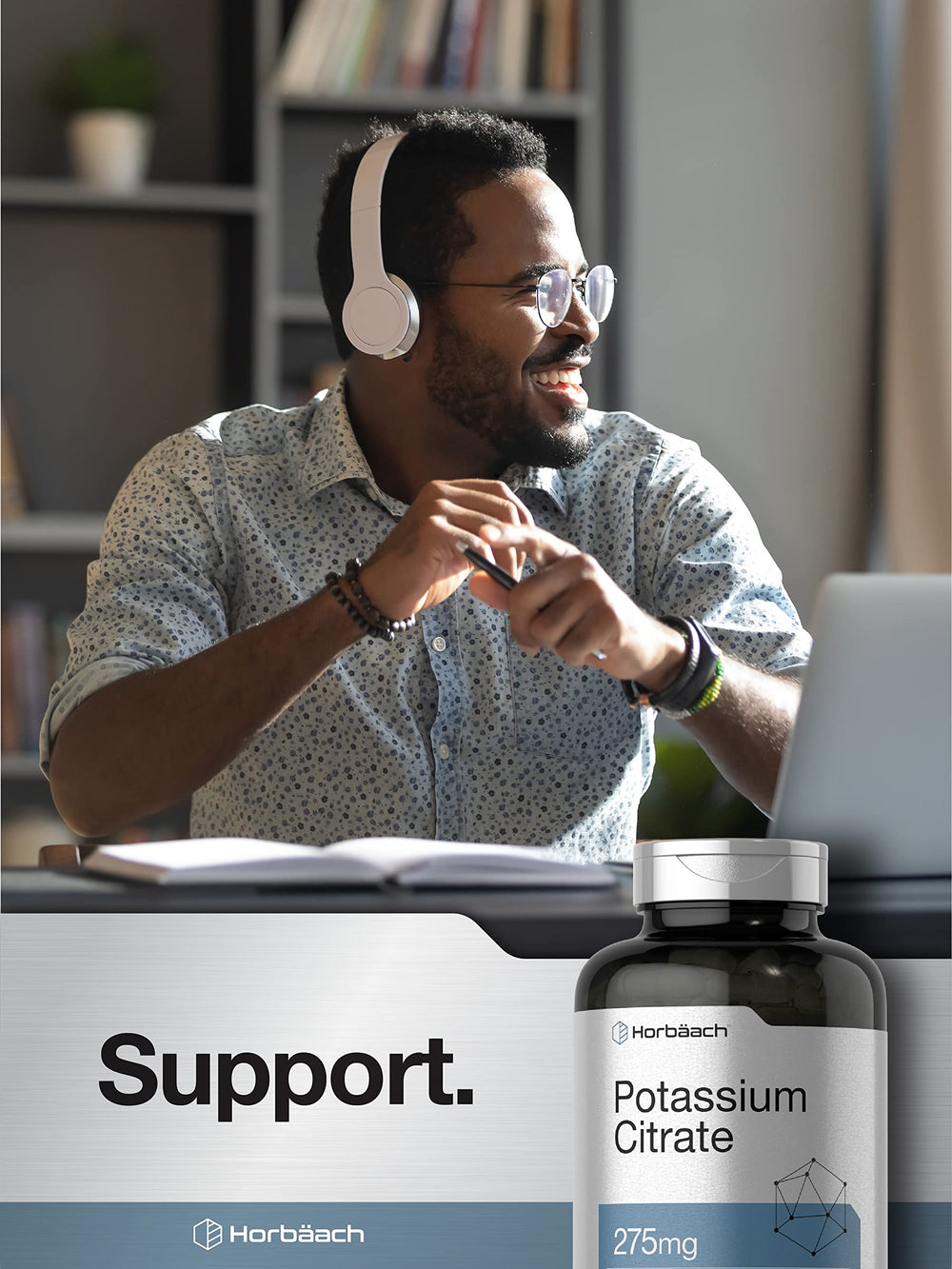 Horbäach Potassium Citrate 275 mg lab-tested quality and ingredients.