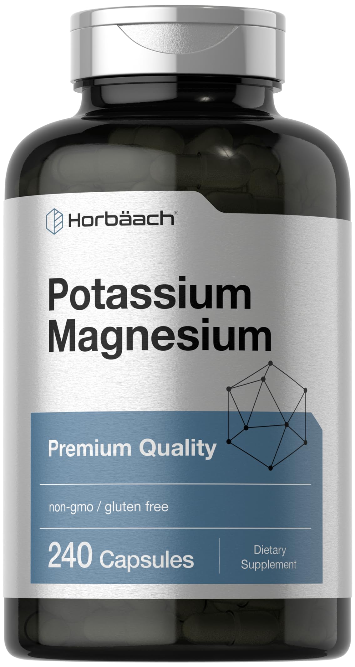 Horbäach Potassium Magnesium bottle for daily mineral support