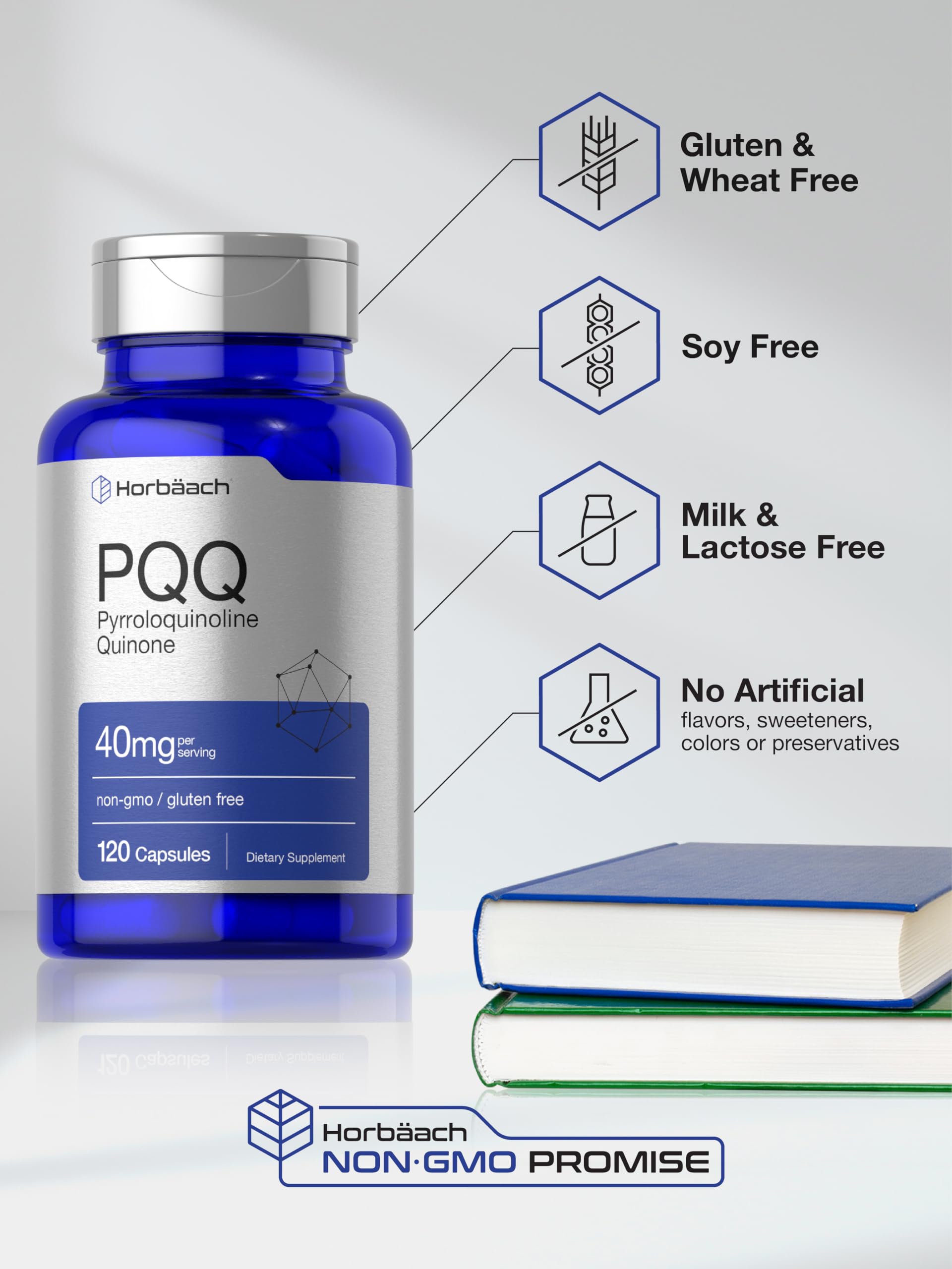 Horbäach PQQ 40 mg capsules for a convenient daily supplement