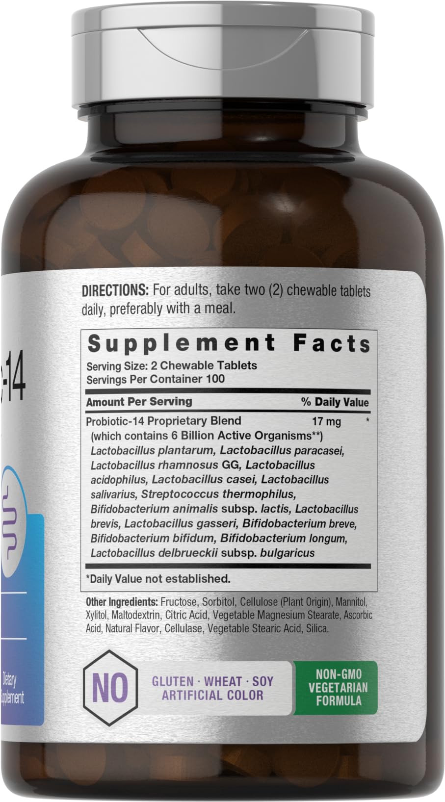 Horbäach Probiotics berry-flavored chewables for convenient daily use.