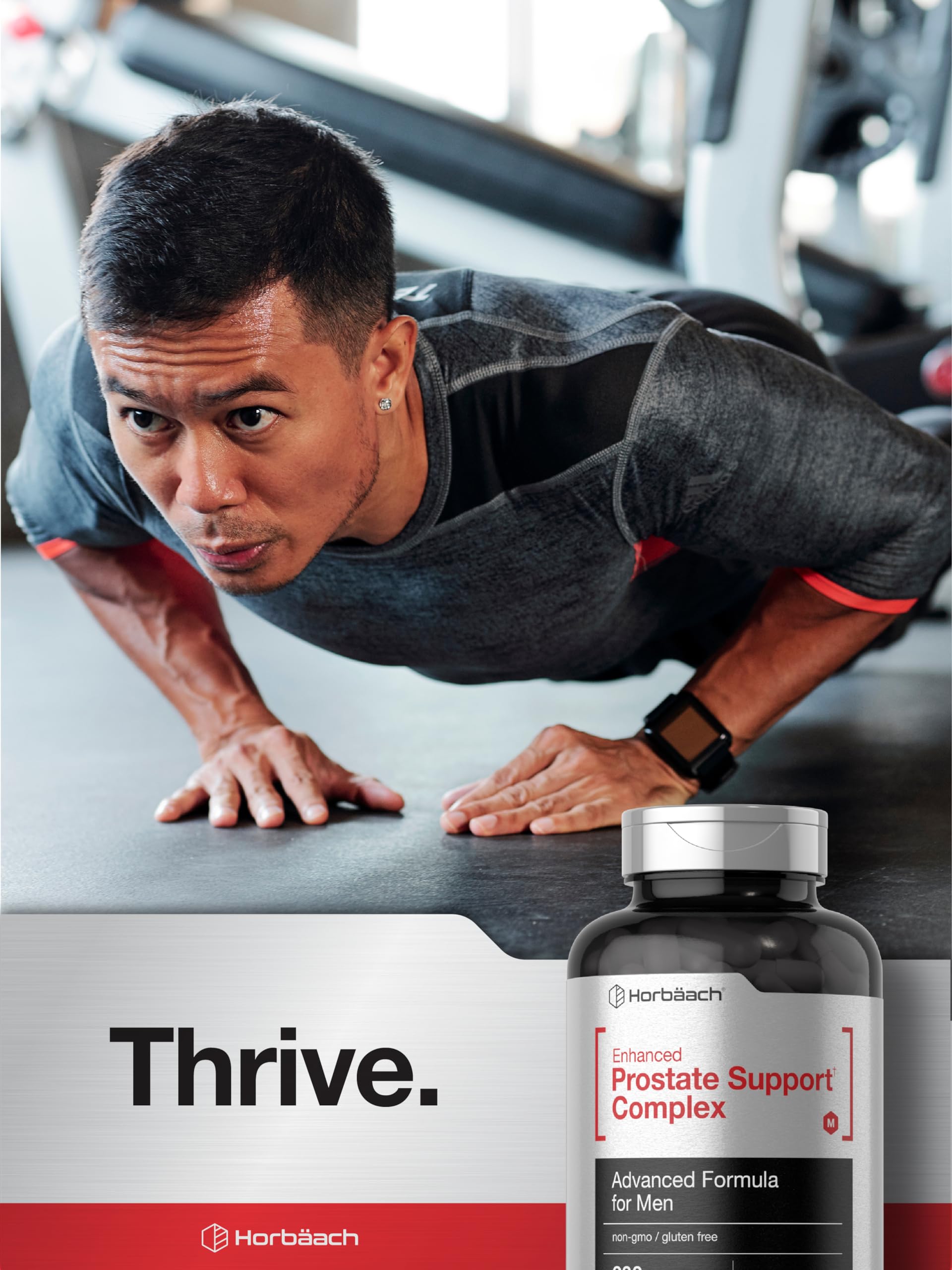 Horbaach Prostate Support on a kitchen counter suggesting daily use