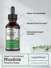 Horbaach Rhodiola Rosea tincture label — clear product details for informed choices.