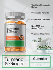 Horbäach gummies serving size image highlights 450 mg turmeric per portion