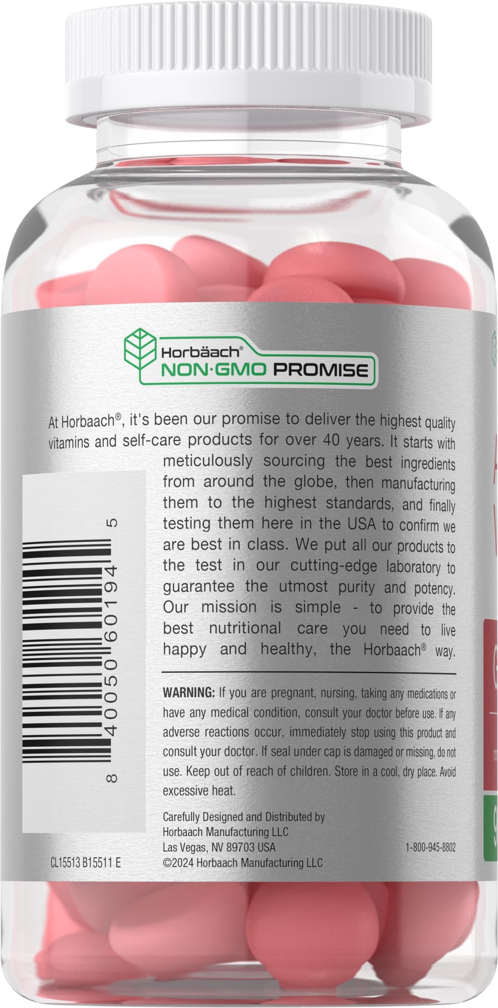 Horbäach vegan ACV gummies pack, apple flavor for on-the-go wellness.