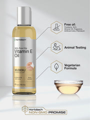 Apply Horbaach Vitamin E Oil for daily skincare routine.