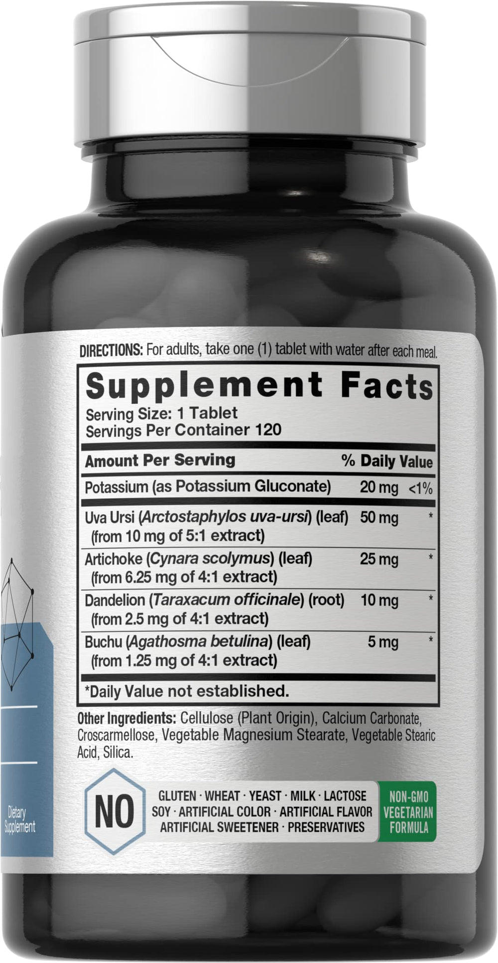Horbäach Water Pills bottle side view highlighting portable design