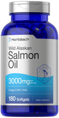 Horbäach Wild Alaskan Salmon Oil bottle with high-potency EPA and DHA for daily omega-3 support