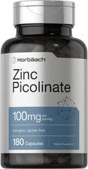 Horbäach Zinc Picolinate 100mg bottle for daily zinc support.