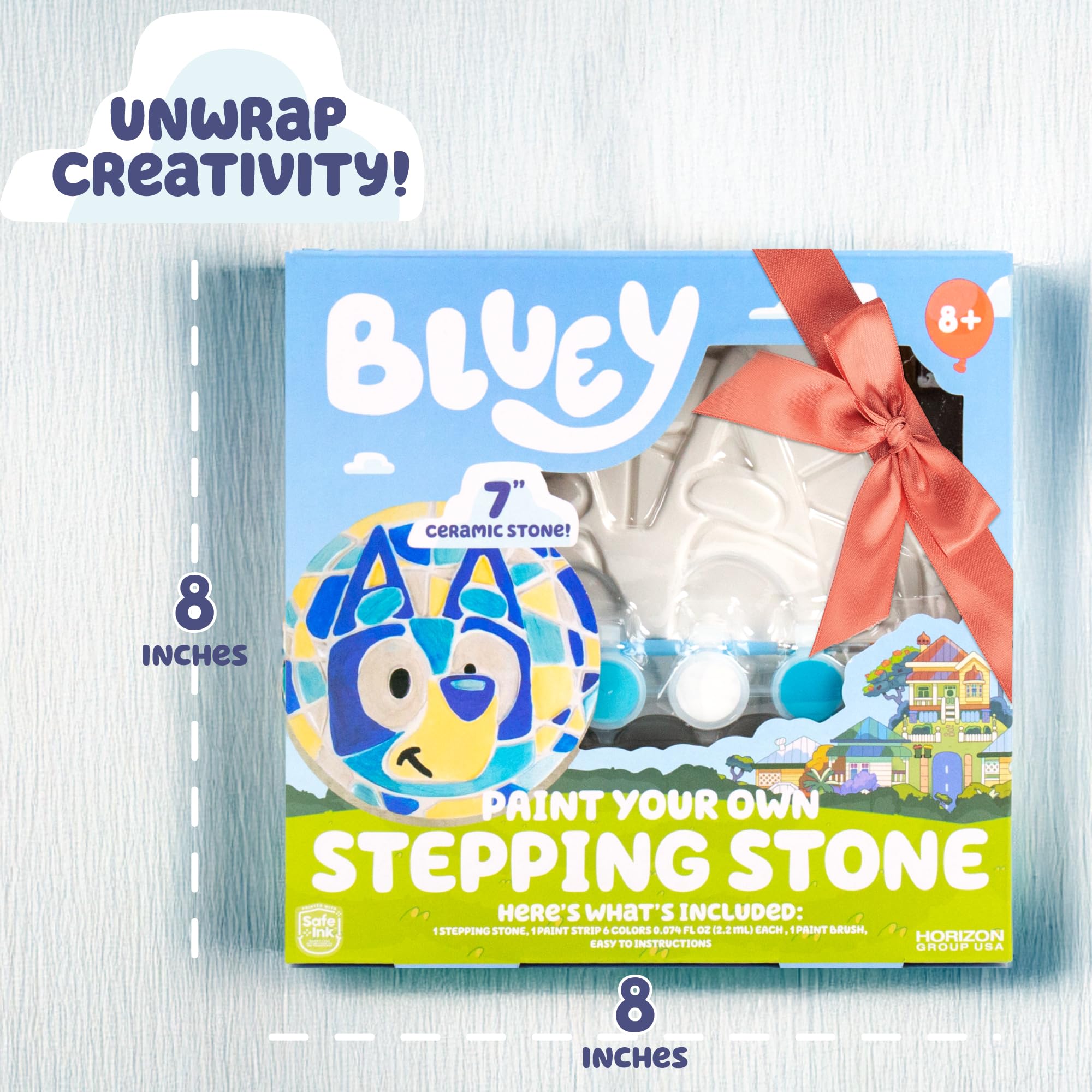 Horizon Bluey Stone outdoor garden display with varnish protection