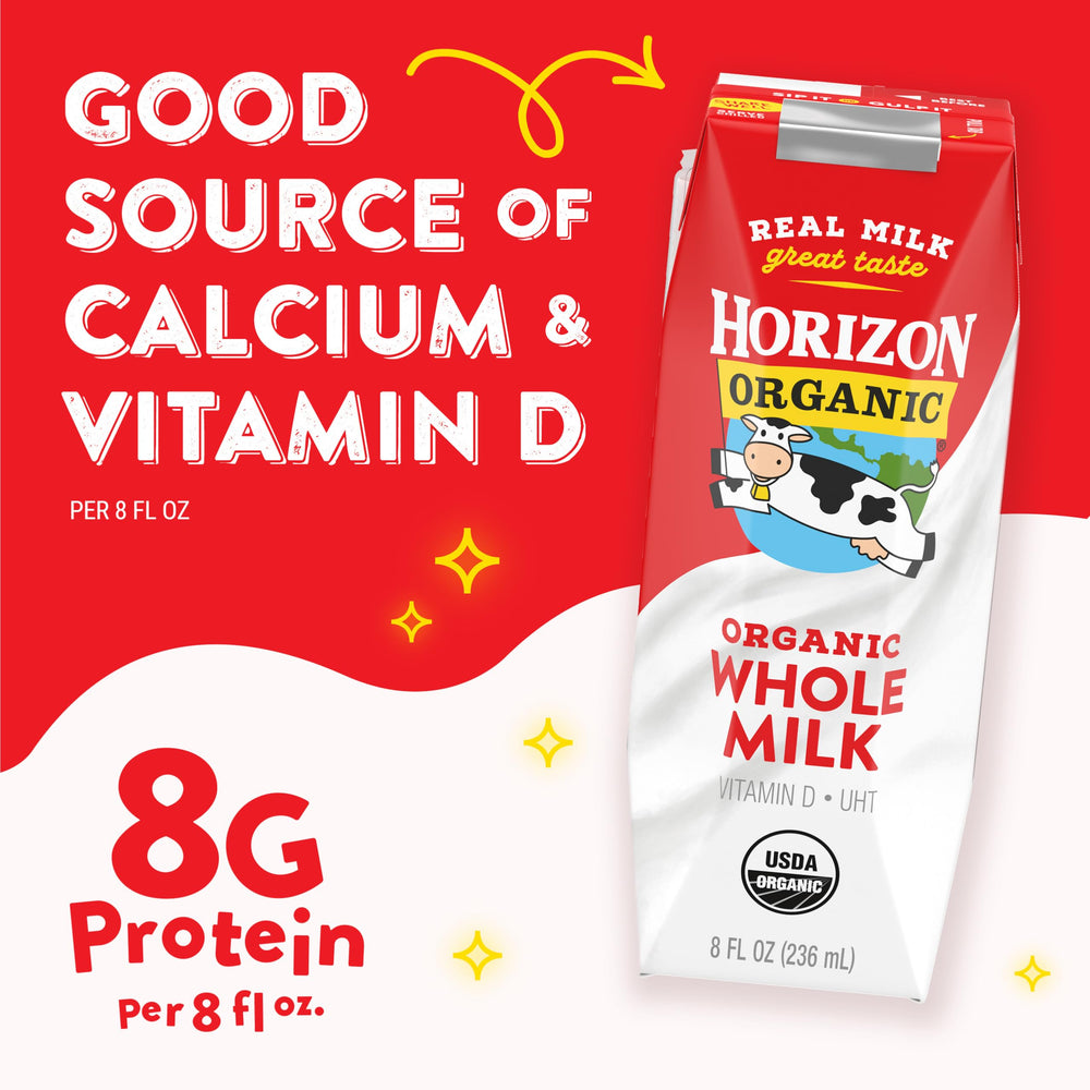 Horizon Organic certified organic milk box from trusted partners.