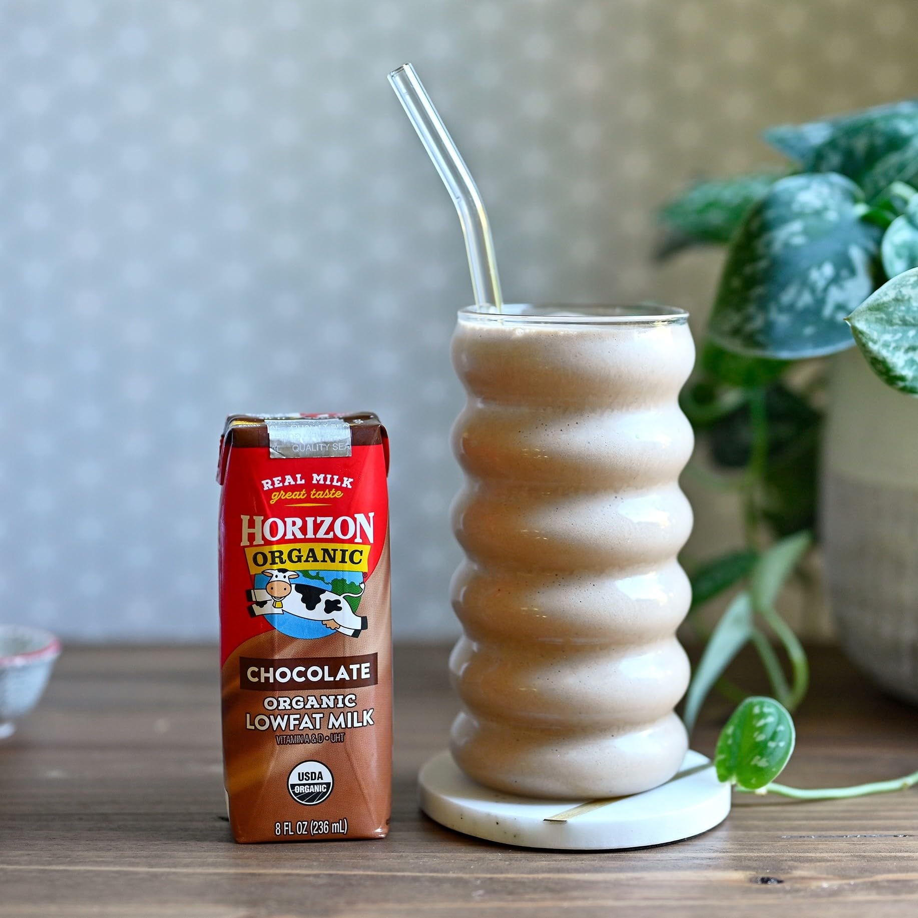 Horizon Organic chocolate milk boxes in a kid lunchbox snack time