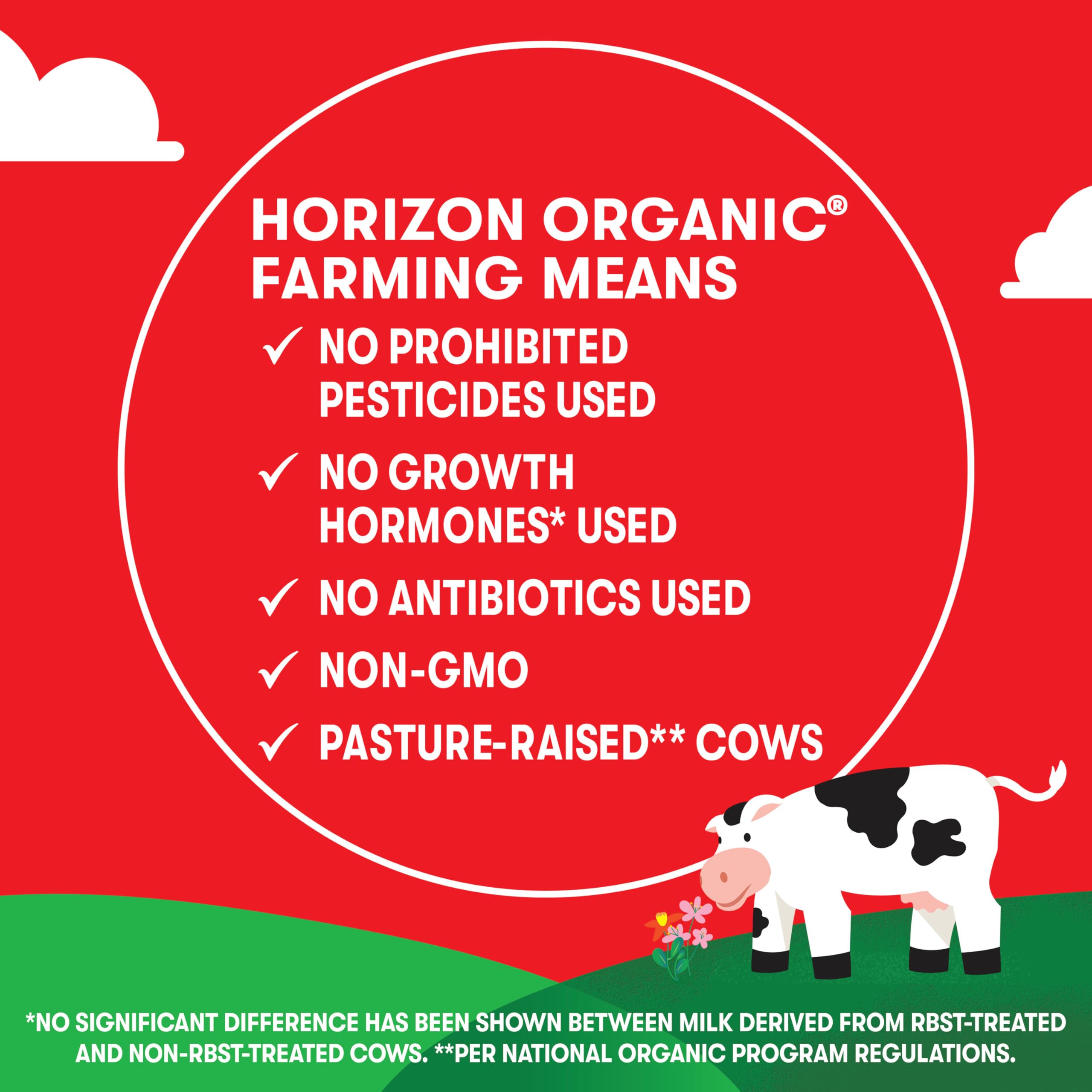 Horizon Organic chocolate milk box packaging design highlights organic certification