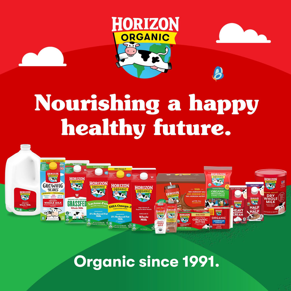 Horizon Organic Instant Dry Whole Milk Powder in a bowl for creamy recipes.