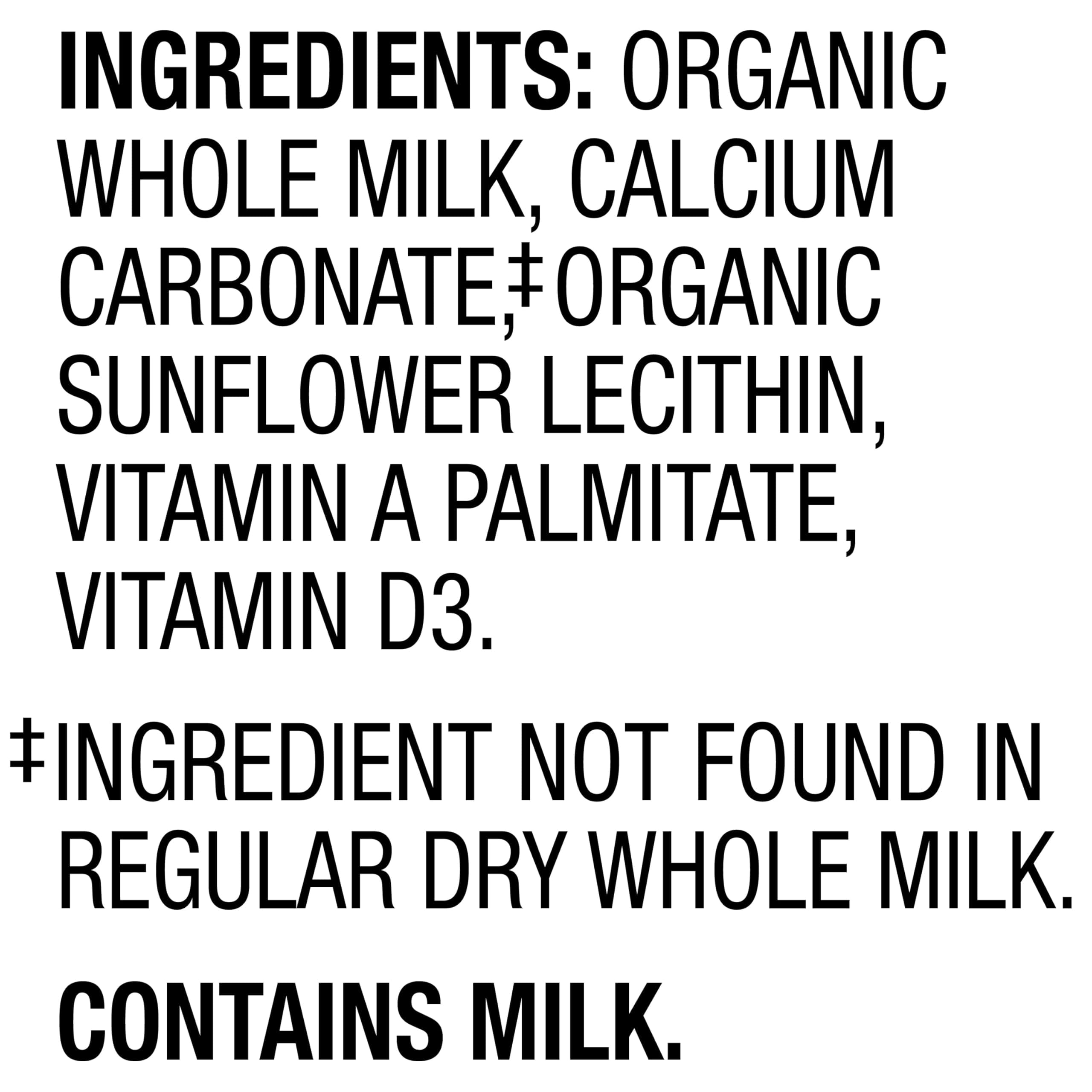 Horizon Organic Instant Dry Whole Milk Powder emergency kit staple for preparedness.