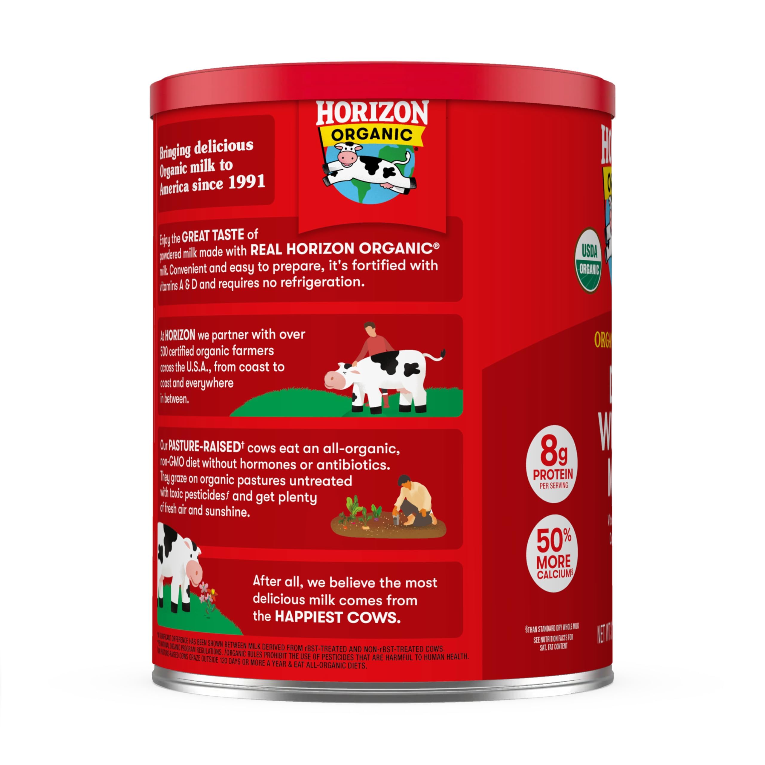 Horizon Organic Instant Dry Whole Milk Powder spoon and scoop ready.