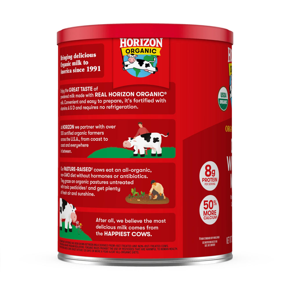 Horizon Organic Instant Dry Whole Milk Powder spoon and scoop ready.