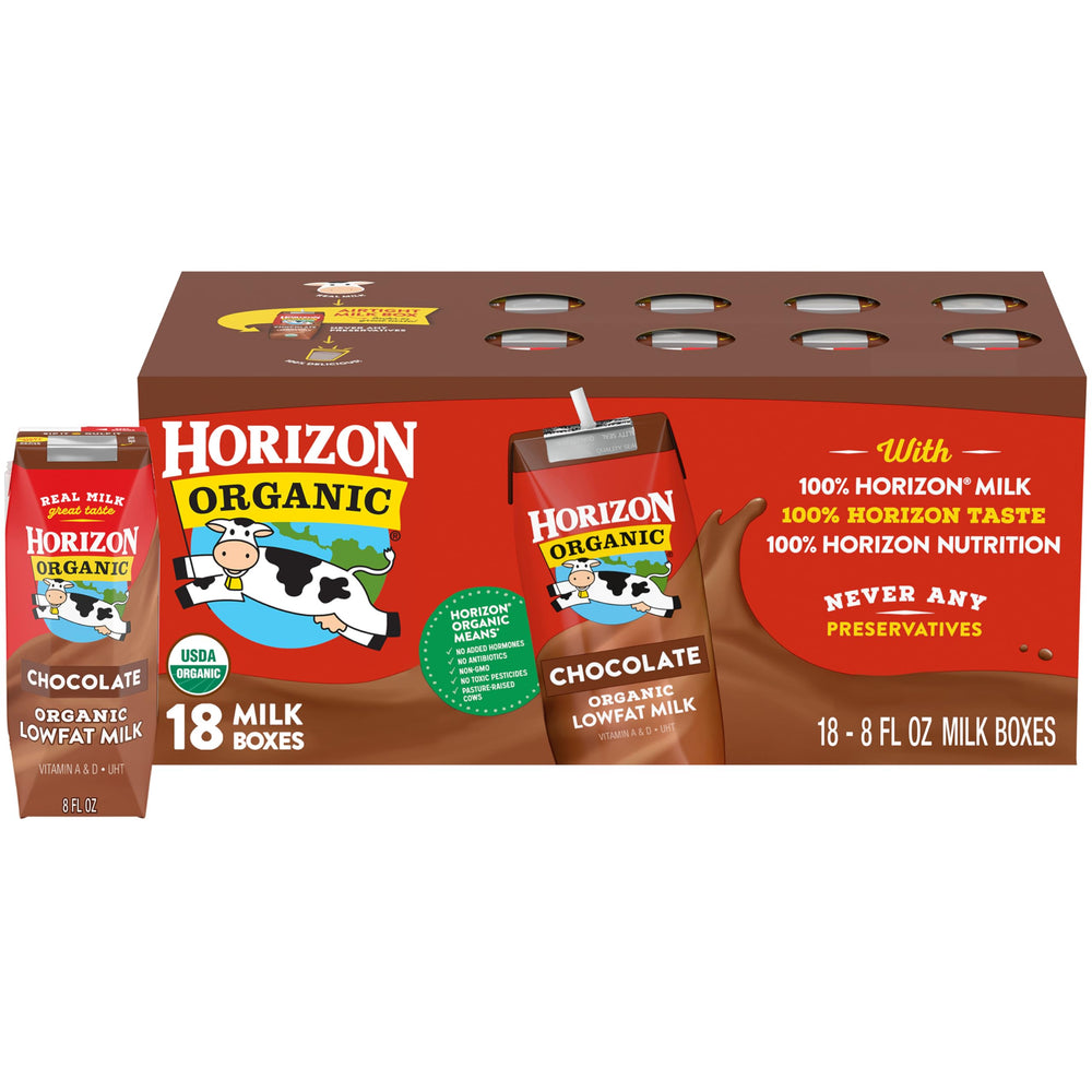 Horizon Organic 8oz shelf stable chocolate milk box ready to drink