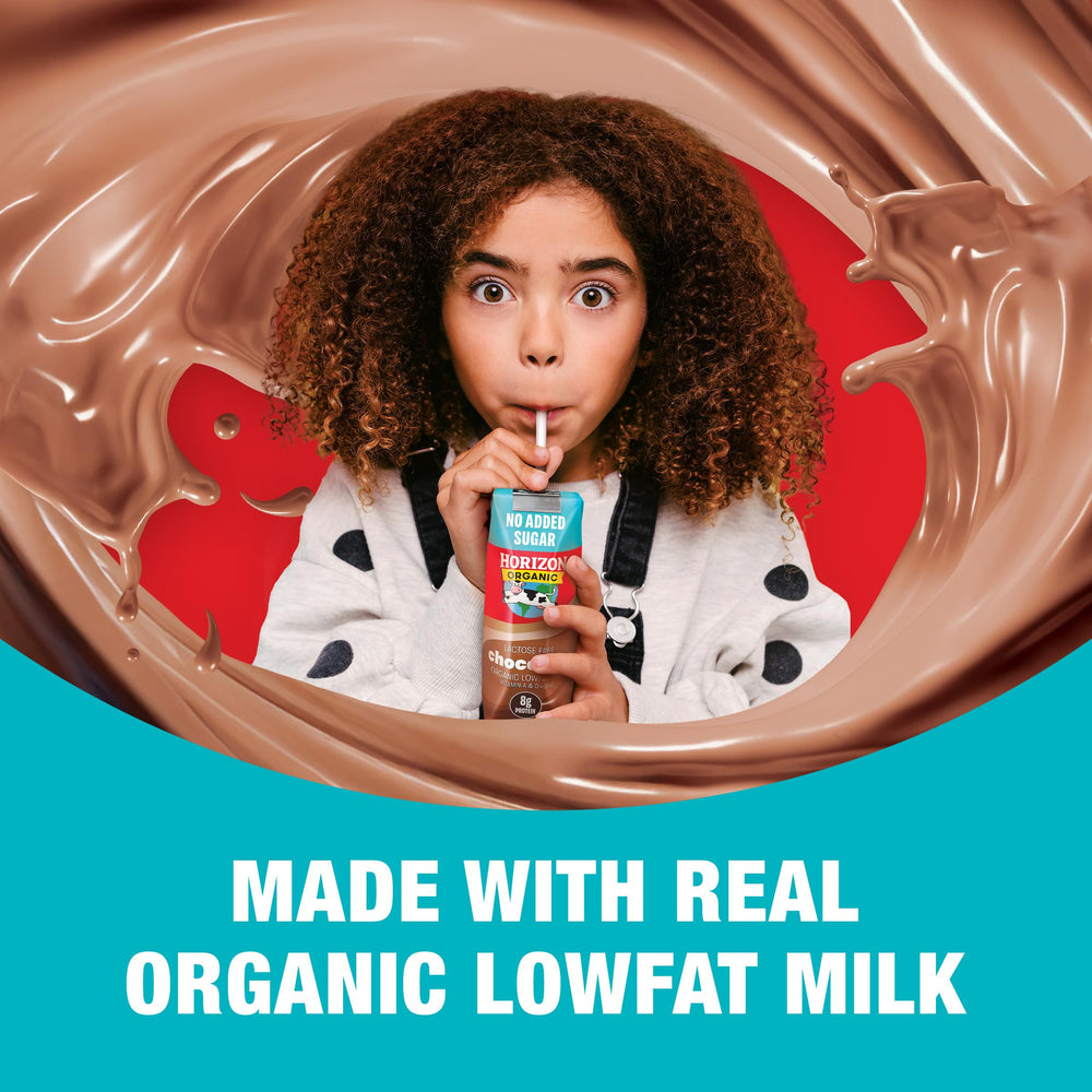 Horizon Organic shelf-stable milk box on pantry shelf