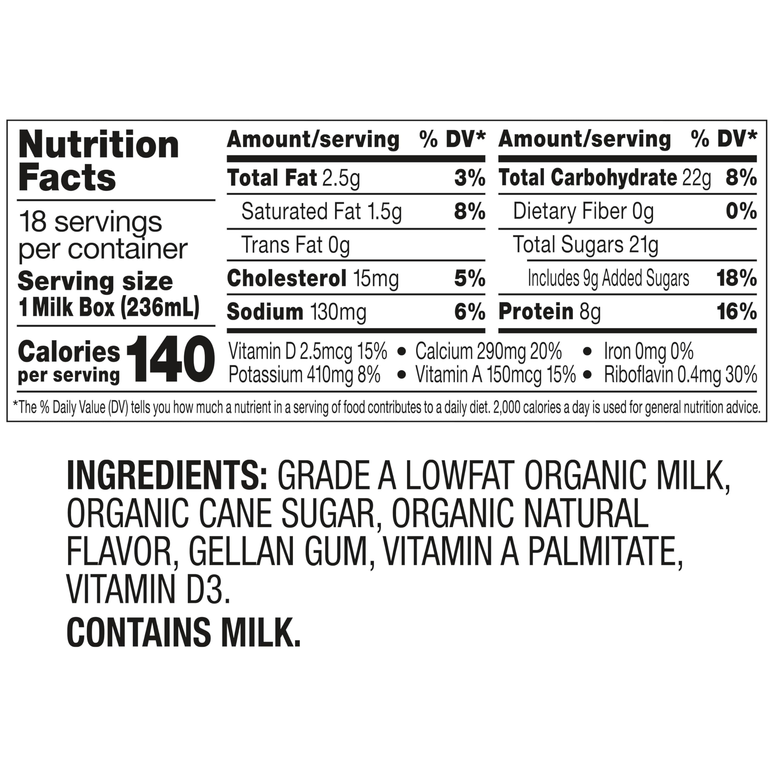 Shelf-stable Horizon Organic milk box for travel and school
