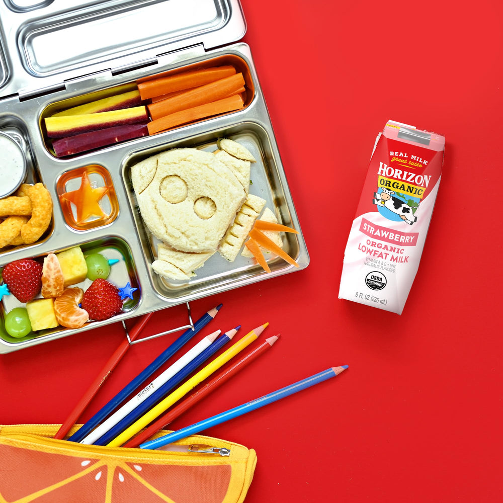 Horizon Organic UHT milk box perfect for travel and easy storage.