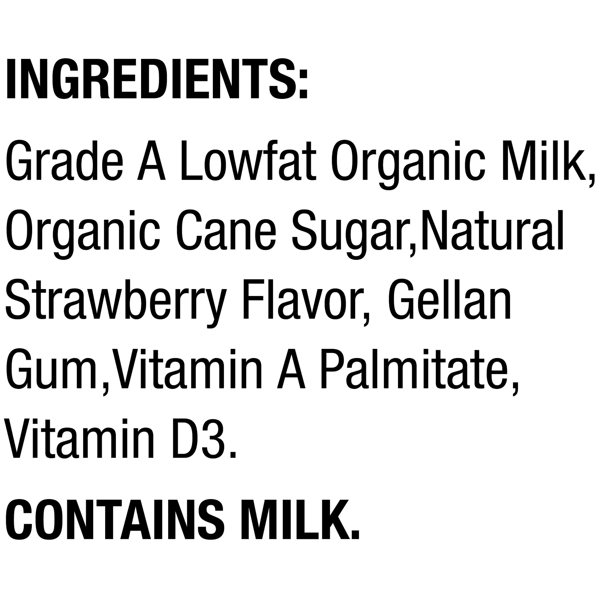 Horizon Organic nutrition facts and ingredients on the box panel.
