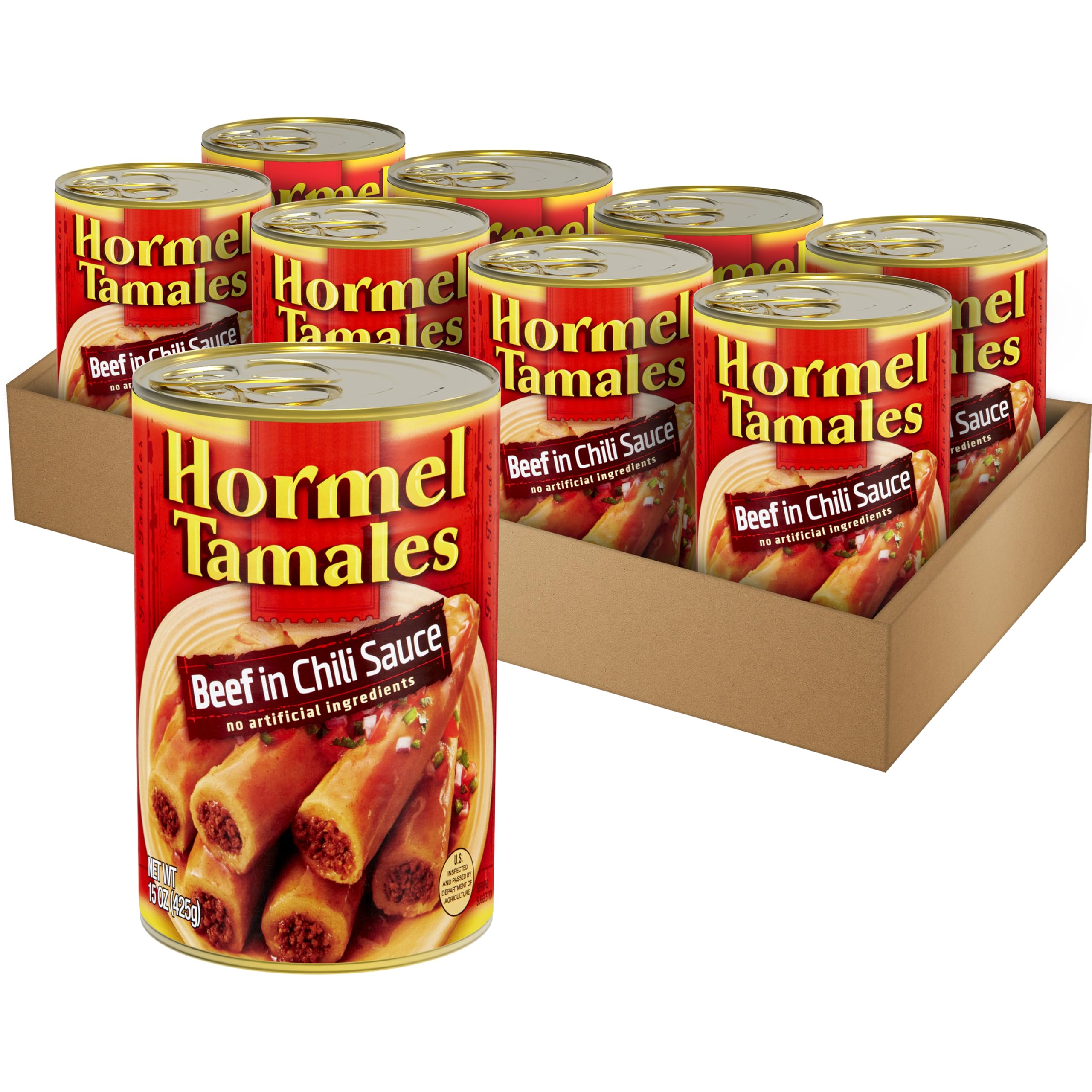 Hormel Beef Tamales 8-pack on the counter, ready for family dinners.