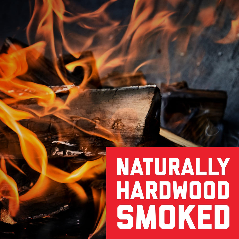 Bacon on a plate with wood-smoked aroma from Hormel Black Label.