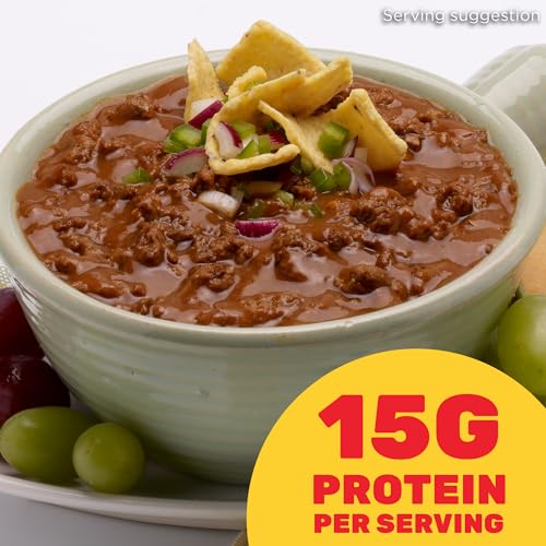 Hormel Chili with Beans burger-topping adds heartiness to casual dinners.