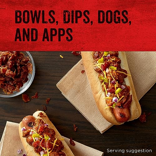 Hormel Chili with Beans nacho-platter brings savory layers to snack night.