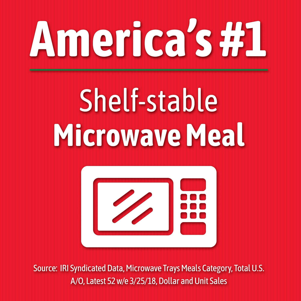 Serving bowl with hot aroma from microwave-ready HORMEL COMPLEATS Stroganoff.