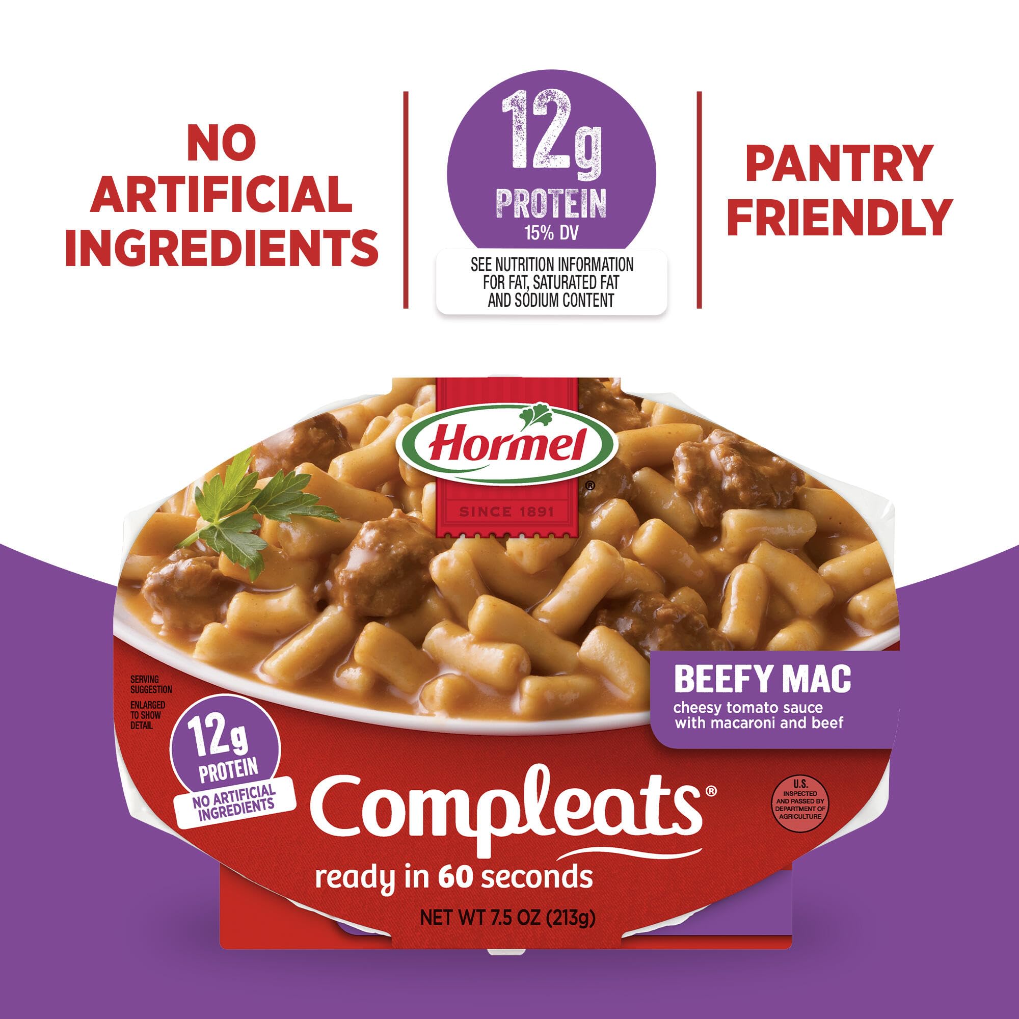 HORMEL COMPLEATS Beefy Mac Cheese desk lunch option at work